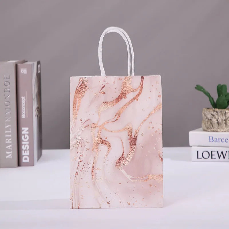 Marble Design Gift Bags – 5PCS