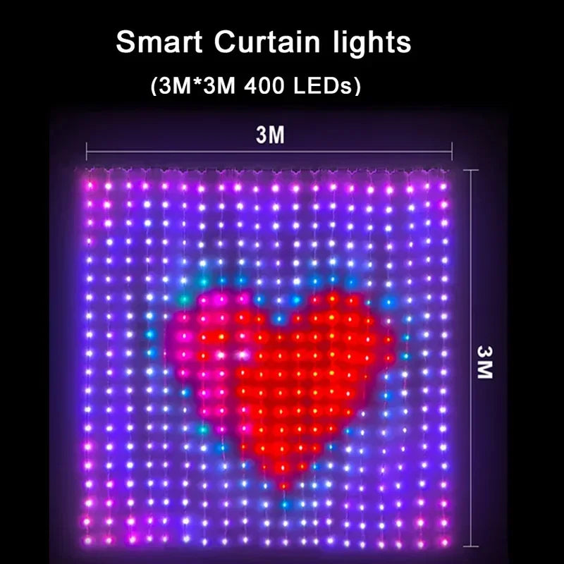 400 LED Smart Curtain Fairy Lights