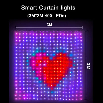 400 LED Smart Curtain Fairy Lights