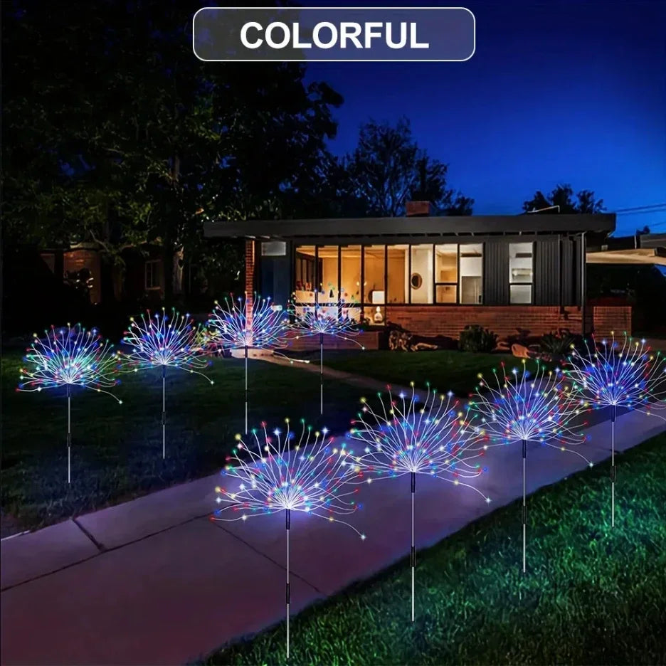 Waterproof Solar Fireworks Garden Light