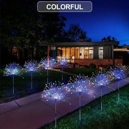 Waterproof Solar Fireworks Garden Light