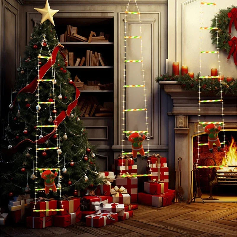 Santa Ladder String Lights 8 Modes