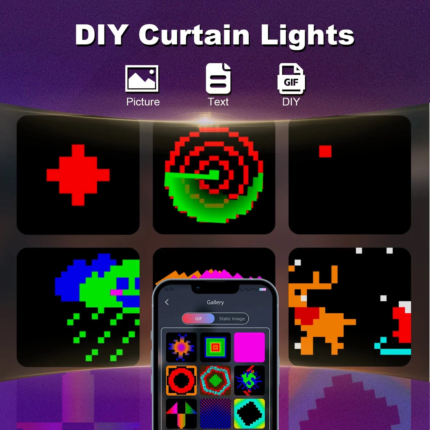400 LED Smart Curtain Fairy Lights