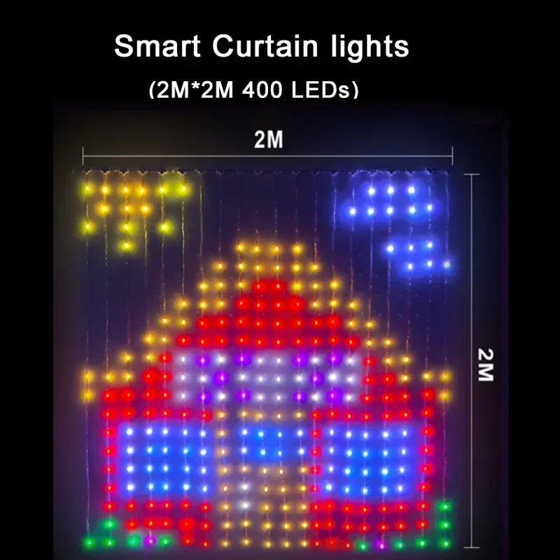 400 LED Smart Curtain Fairy Lights