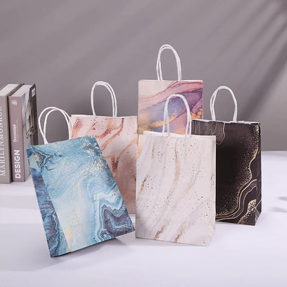 Marble Design Gift Bags – 5PCS