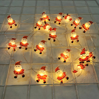 Runtowo LED Santa & Snowman String Lights