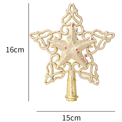 Glitter Xmas Tree Star Topper