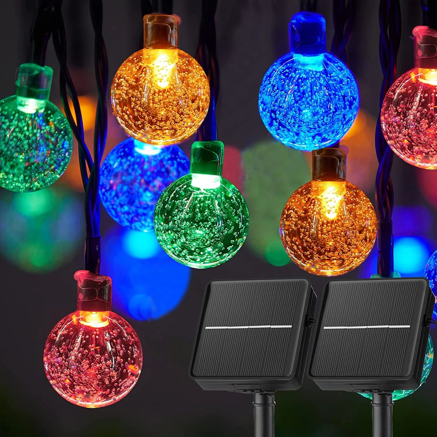 Solar Crystal String Lights – 8 Modes