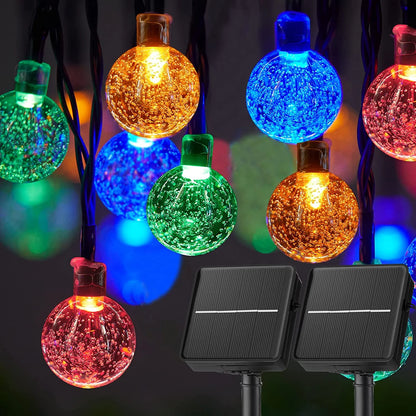 Solar Crystal String Lights – 8 Modes
