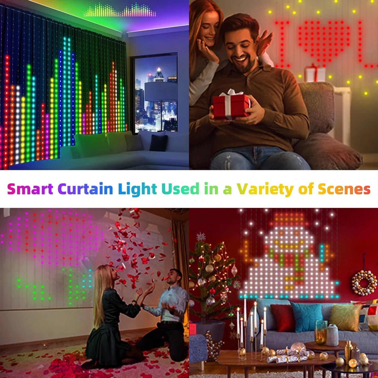 400 LED Smart Curtain Fairy Lights