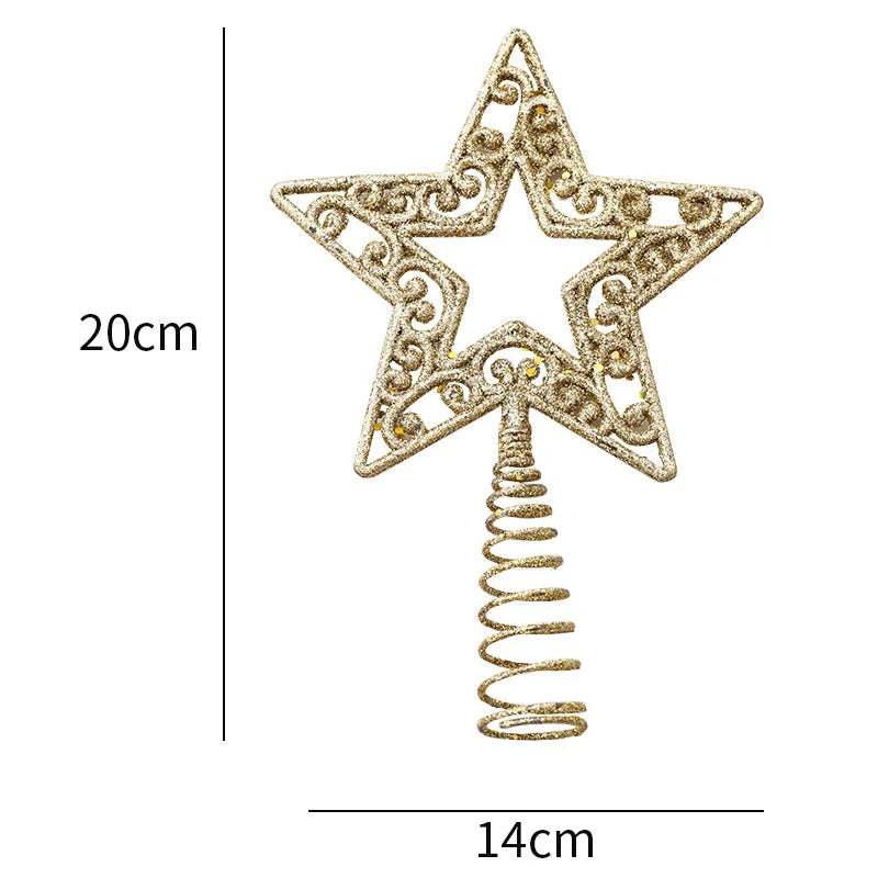 Glitter Xmas Tree Star Topper