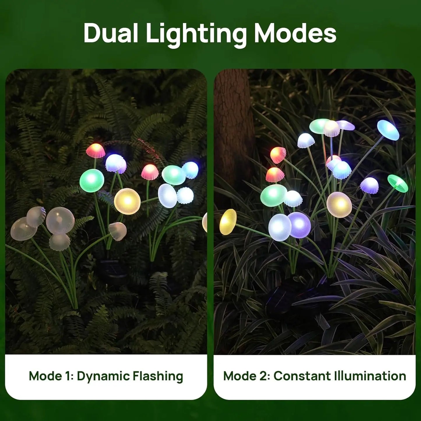 LED Solar Garden Lights Dual Mode Outdoor