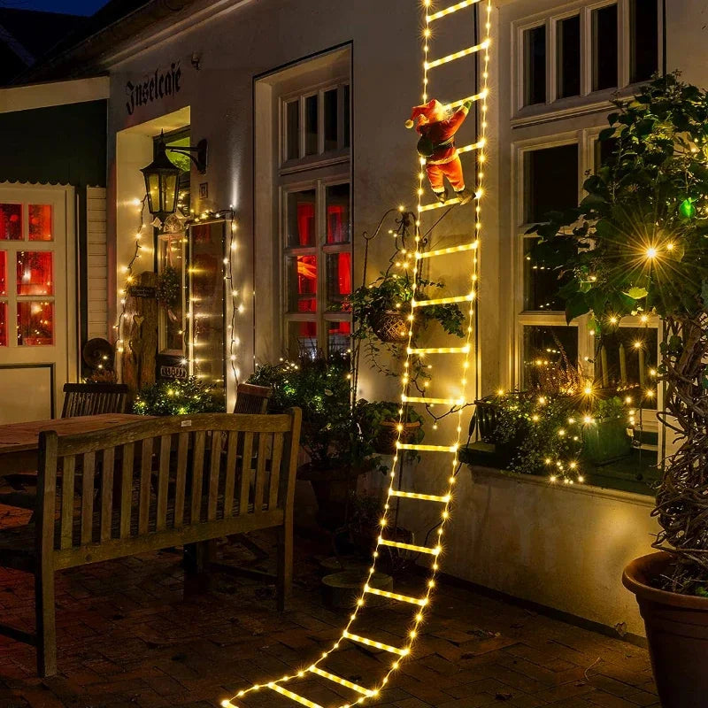 Santa Ladder String Lights 8 Modes