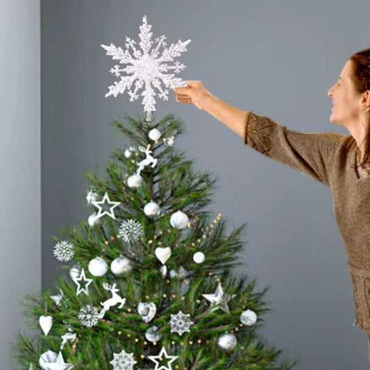 Glitter Xmas Tree Star Topper