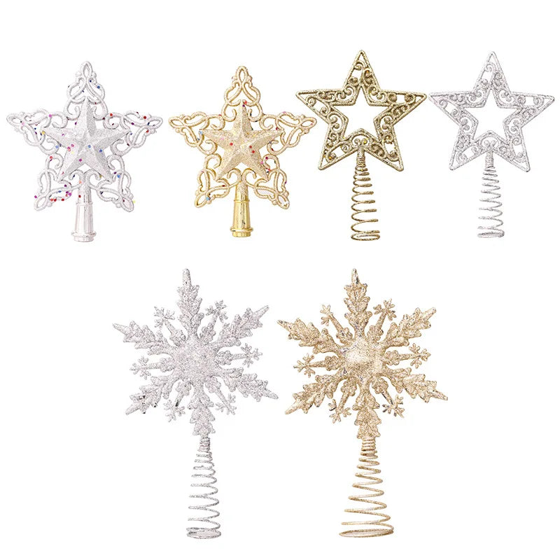 Glitter Xmas Tree Star Topper