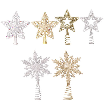 Glitter Xmas Tree Star Topper