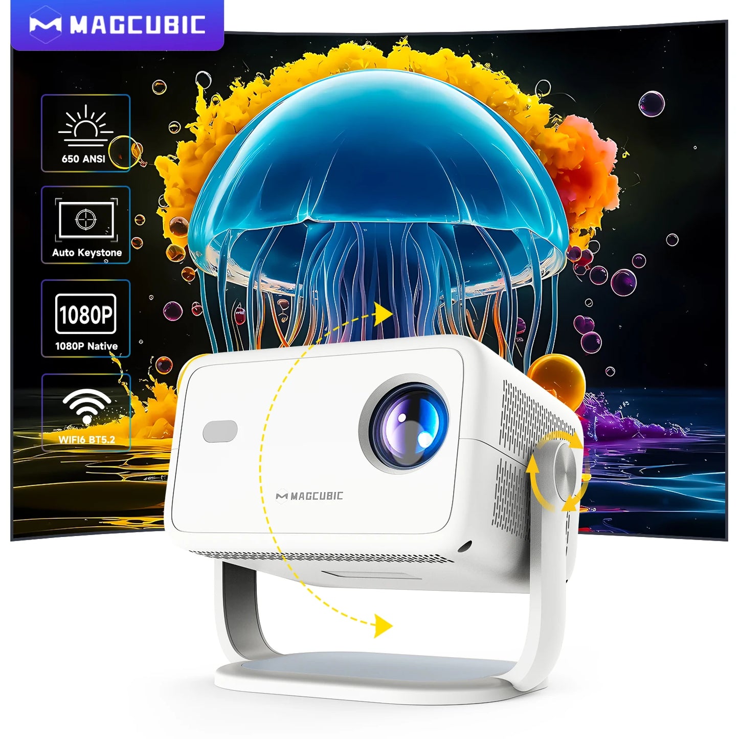 Magcubic L018 650ANSI Portable 4K Projector