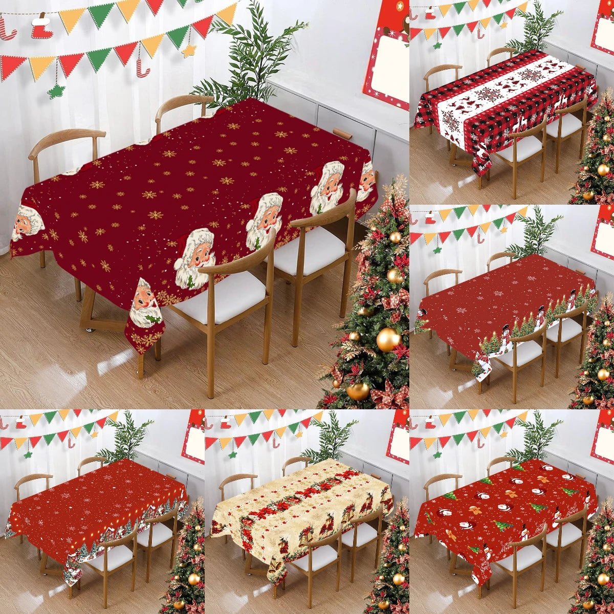 Santa Claus Christmas Table Cover – Festive Decor
