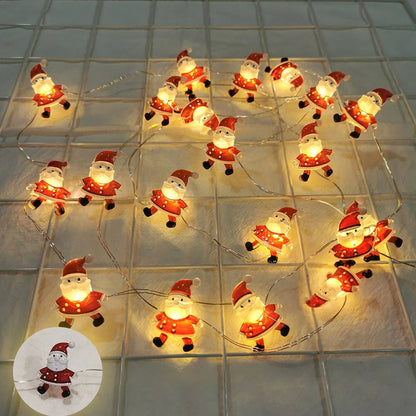 Runtowo LED Santa & Snowman String Lights