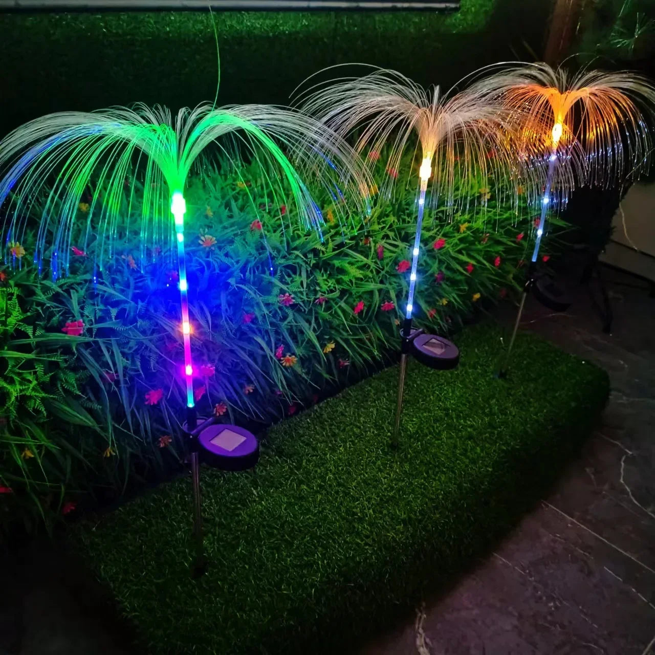 Solar Power Flower Lamp for Garden Decoration