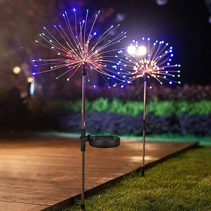 Waterproof Solar Fireworks Garden Light