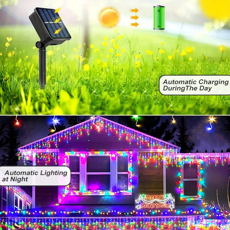 62/96LED Solar Fairy Lights for Christmas Decor