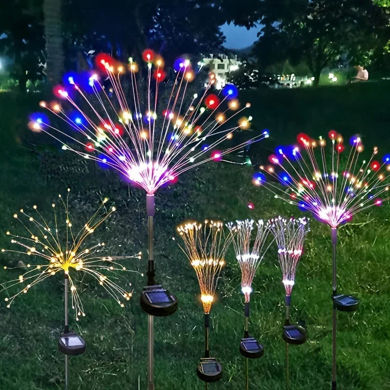 Waterproof Solar Fireworks Garden Light