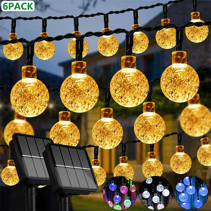 Solar Crystal String Lights – 8 Modes