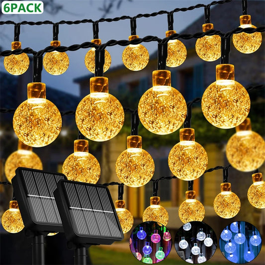 Solar Crystal String Lights – 8 Modes