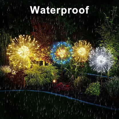 Solar Fireworks Lights with Remote Control