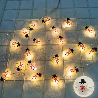Runtowo LED Santa & Snowman String Lights