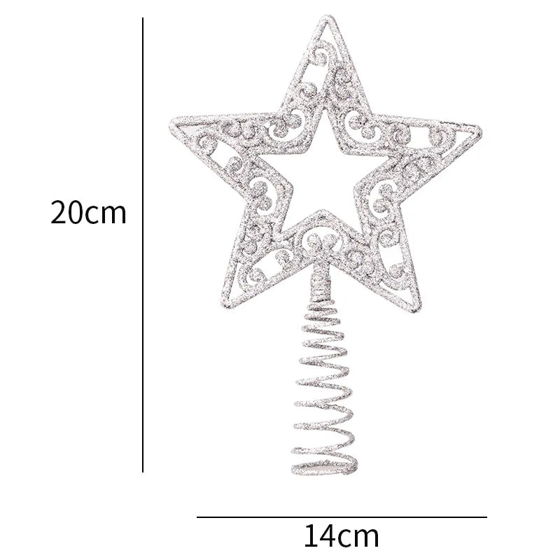 Glitter Xmas Tree Star Topper