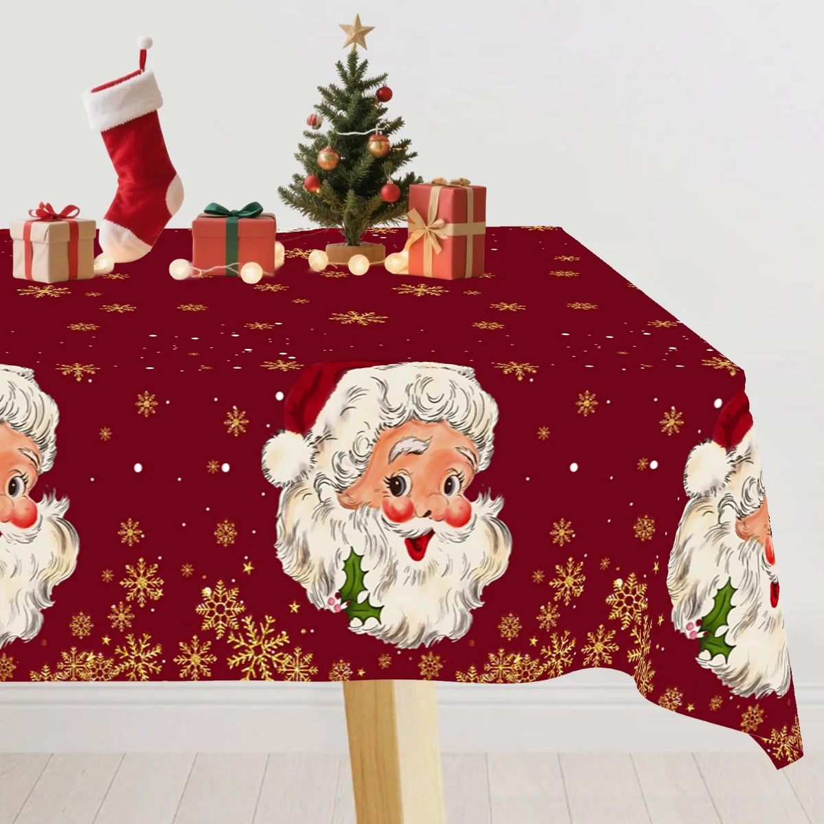 Santa Claus Christmas Table Cover – Festive Decor