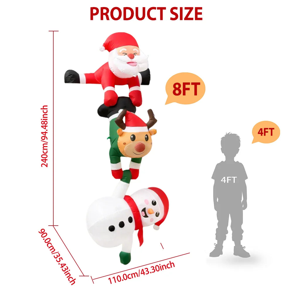 Christmas Inflatable Santa Claus for Yard & Roof