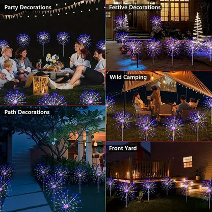 Solar Fireworks Lights with Remote Control