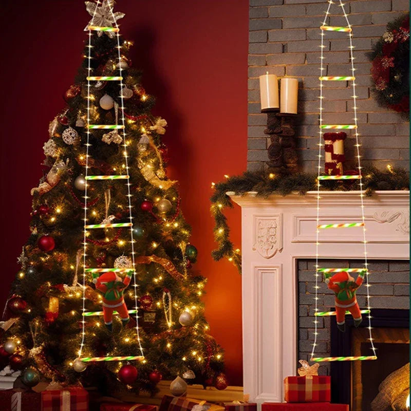 Santa Ladder String Lights 8 Modes