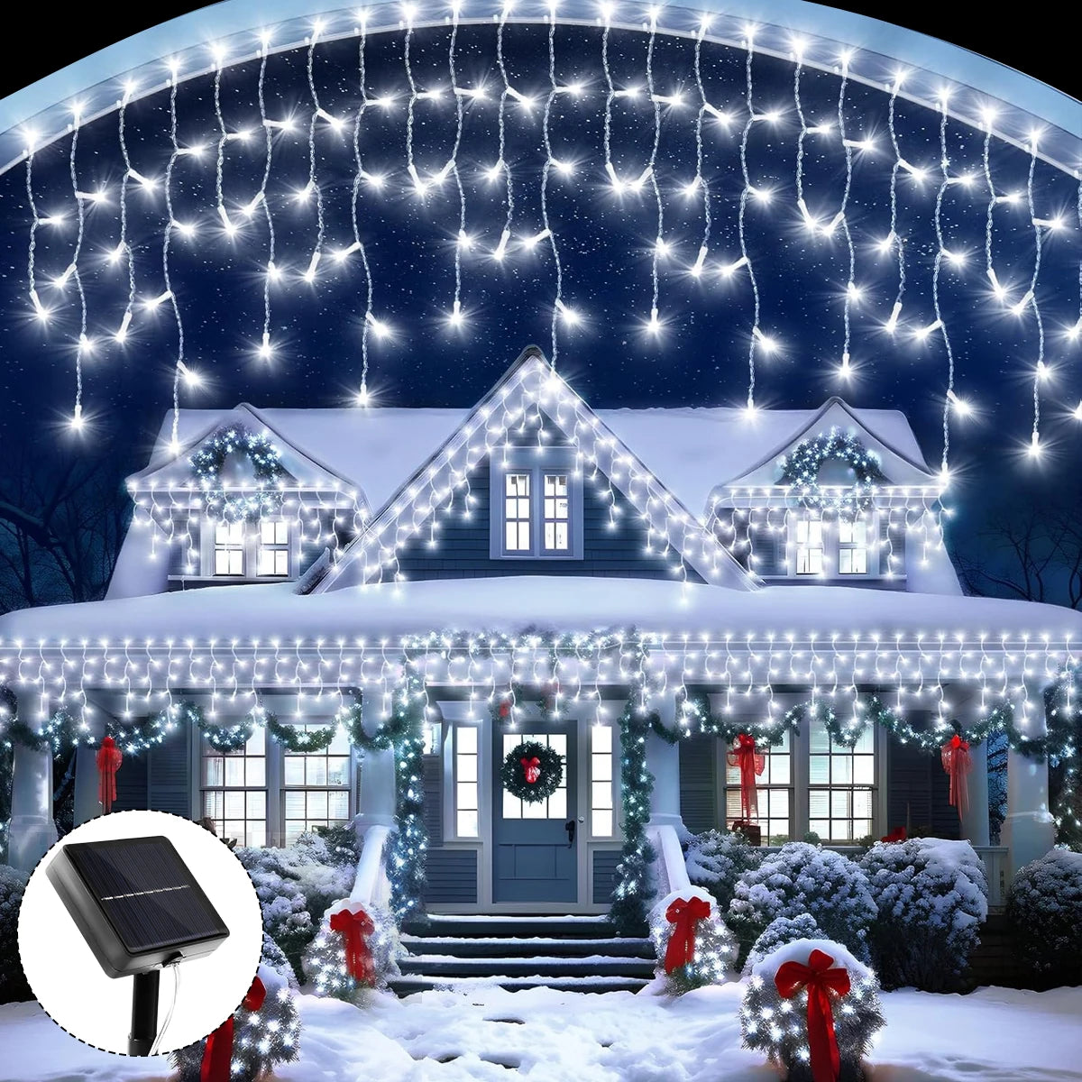 62/96LED Solar Fairy Lights for Christmas Decor