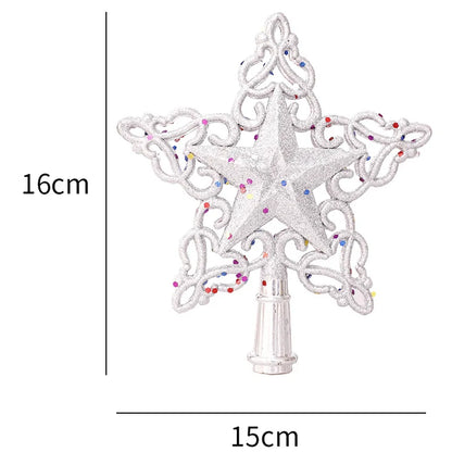 Glitter Xmas Tree Star Topper