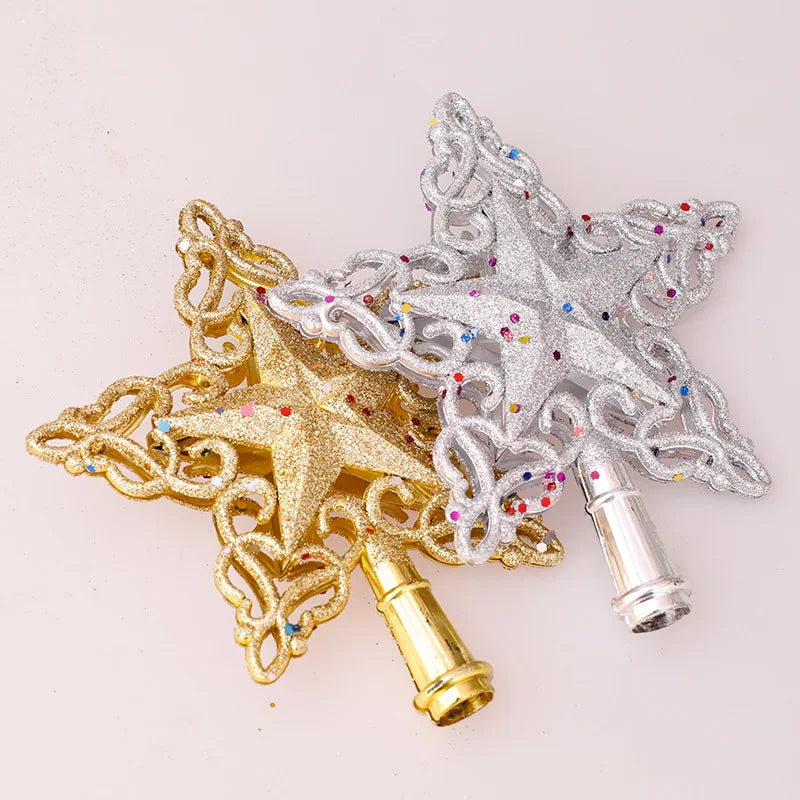 Glitter Xmas Tree Star Topper