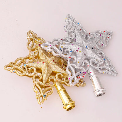 Glitter Xmas Tree Star Topper