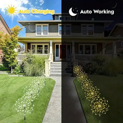 Solar Fireworks Lights with Remote Control