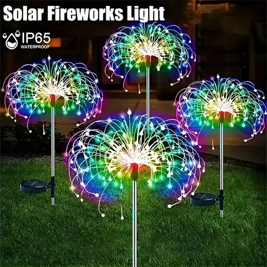 Solar Fireworks Lights with Remote Control